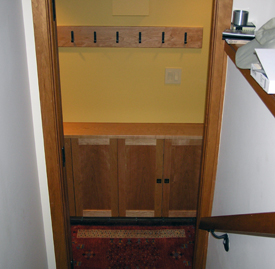 entryway console and hooks